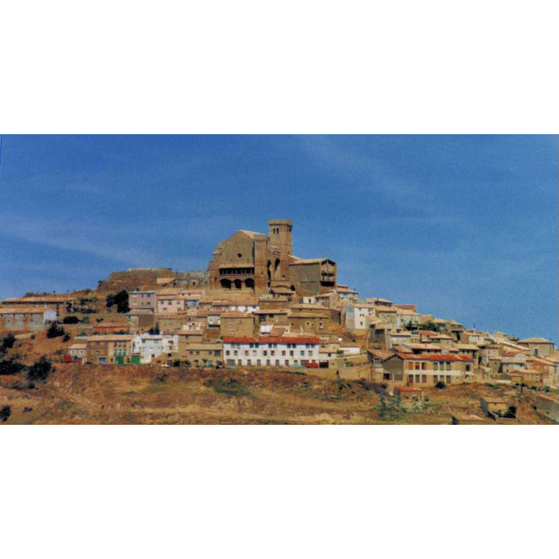 atop the hill on which the village stands