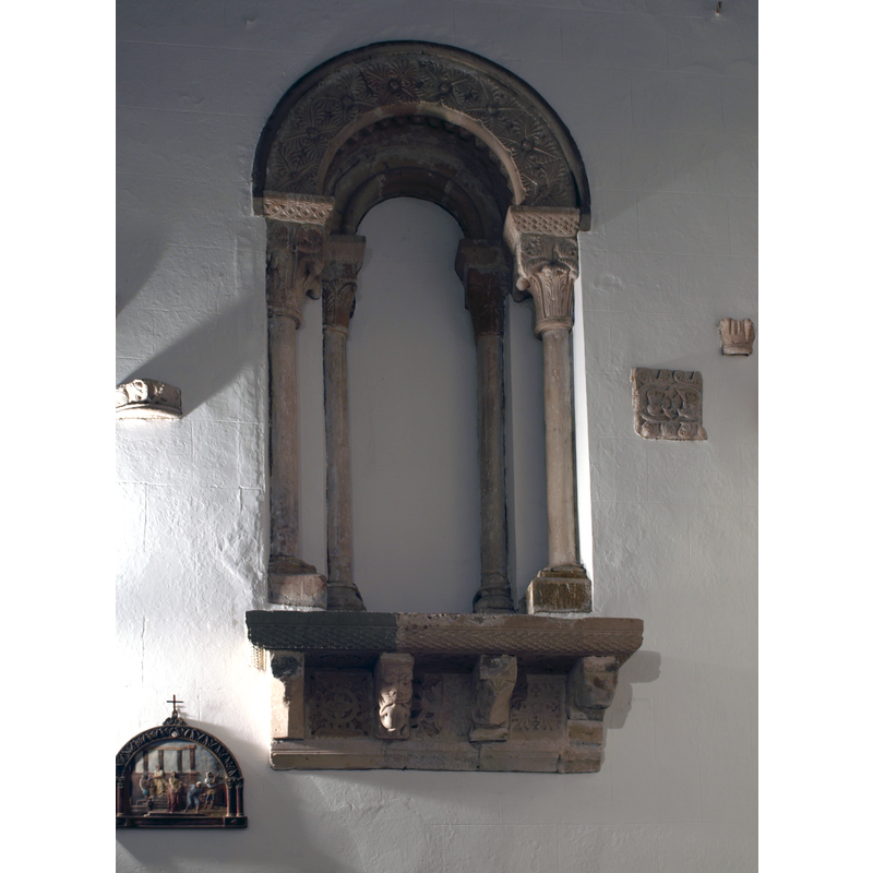 remains of the Romanesque church (apse?)