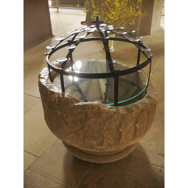 only a fragment of the old basin remains