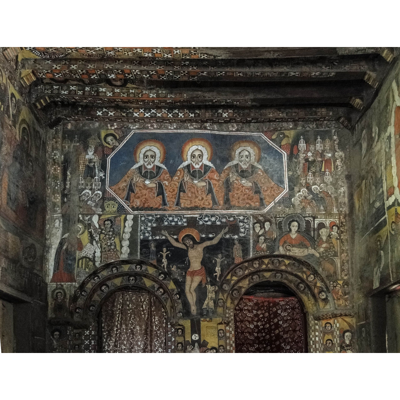 the early-19th century mural paintings inside the church
