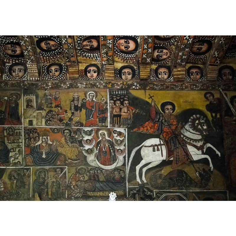 the early-19th century mural paintings inside the church