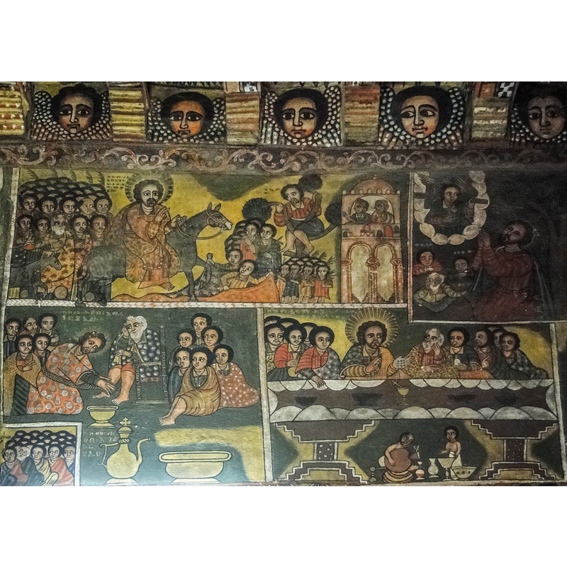 the early-19th century mural paintings inside the church