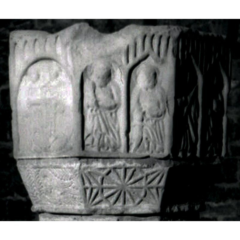 According to Westropp (1894) this was one of two arches on the northwest side -- seen here in the centre panel, left arch