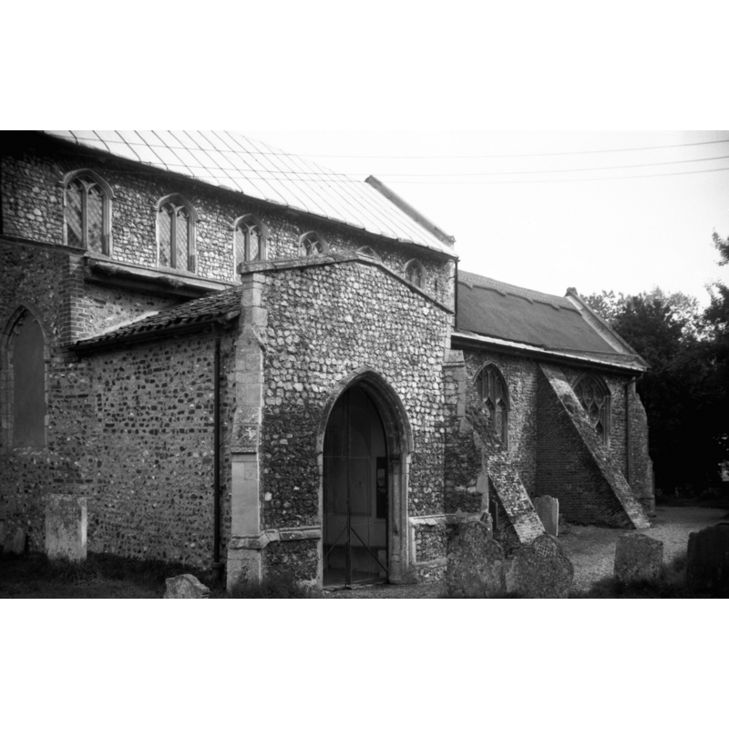 Photo caption: "Thatched chancel."
