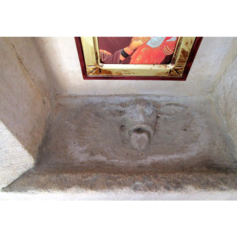the odd-looking piscina