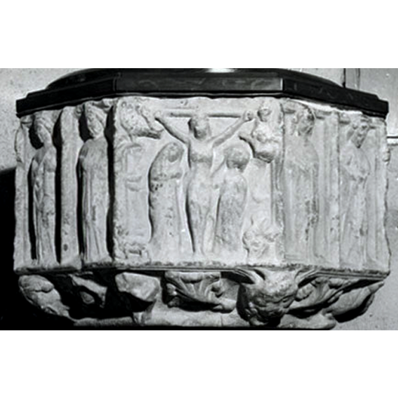 within the panel of the Crucifixion