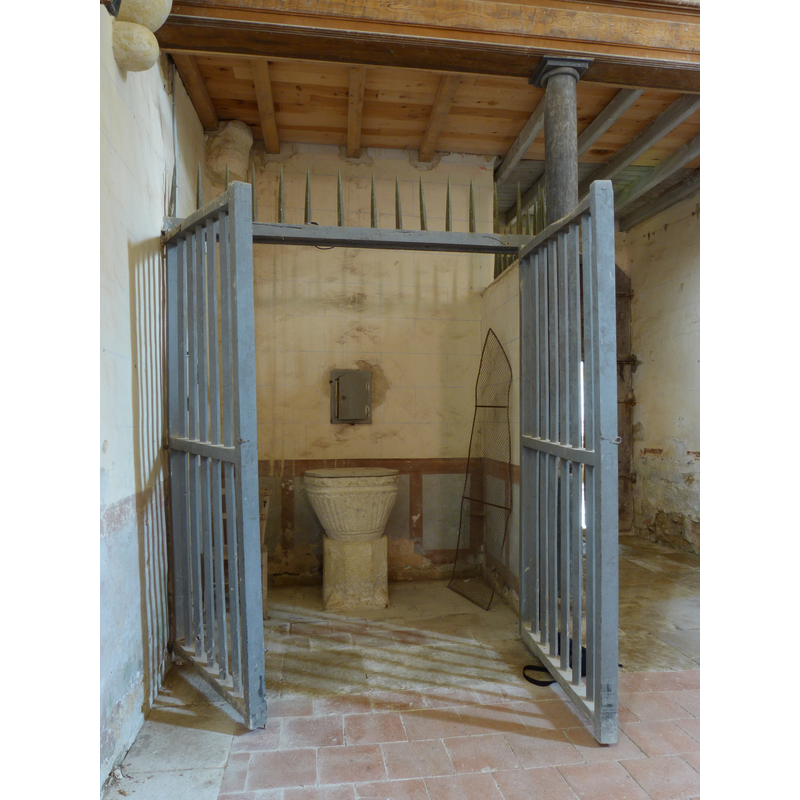located in the southwest area of the church