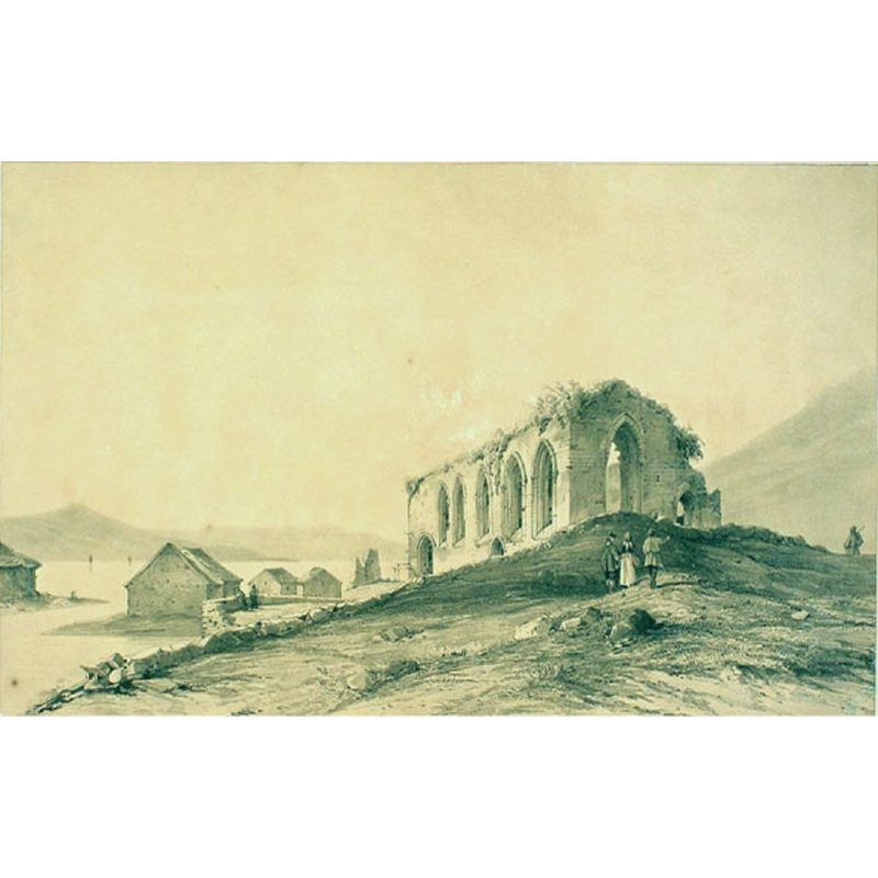 Image caption: "The Magnus Cathedral in 1839"