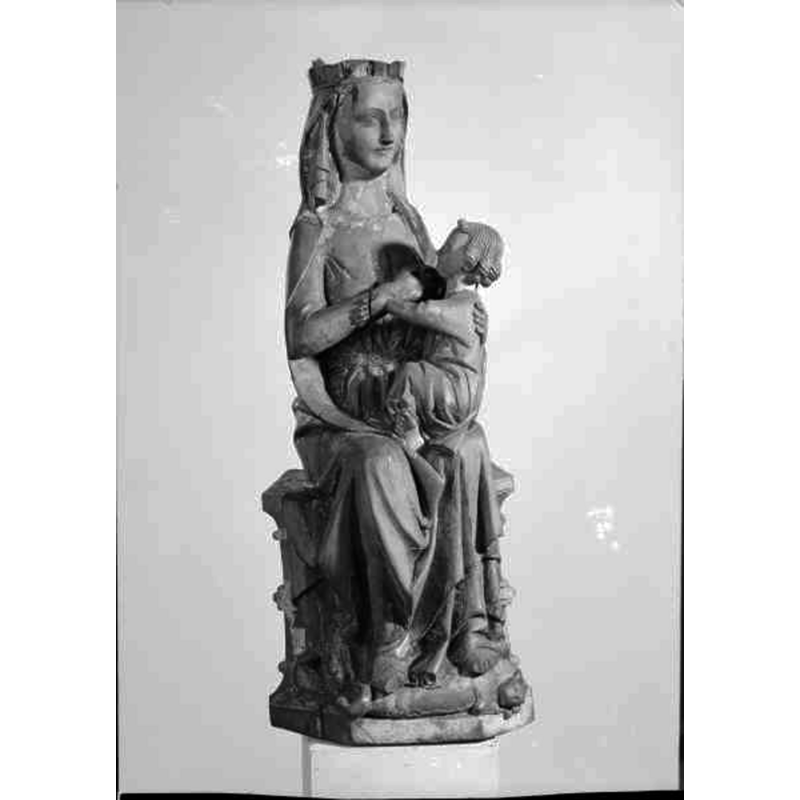 Madonna and Child; birch wood; early-14th century -- front view