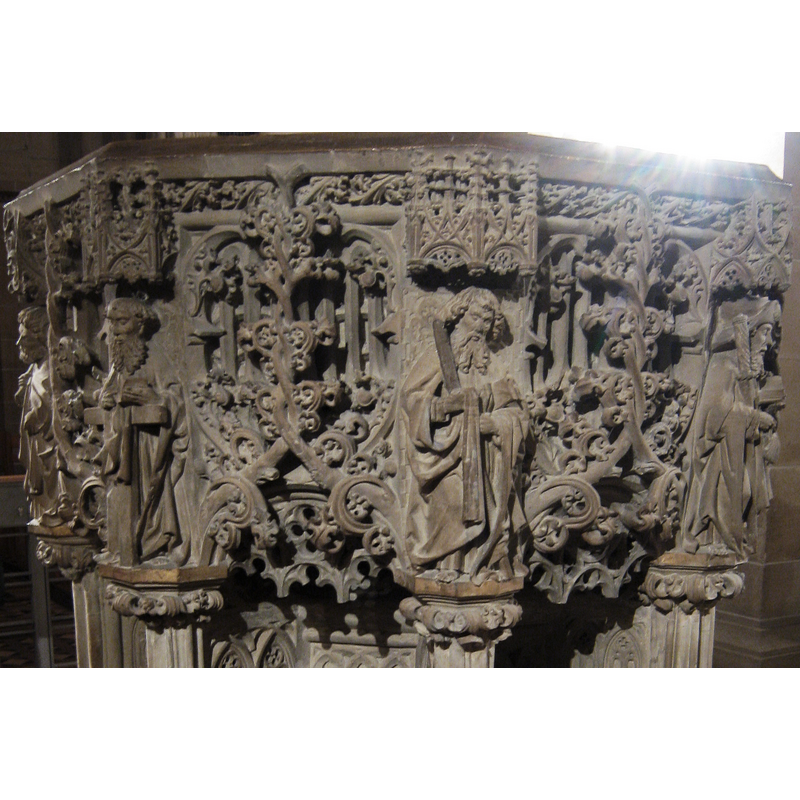the leftmost figure in this image
