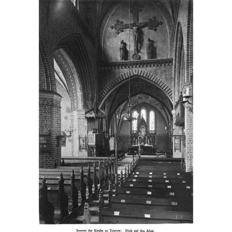 ca. 1902 -- there is a font -probably modern- at the far [east] end, in the chancel