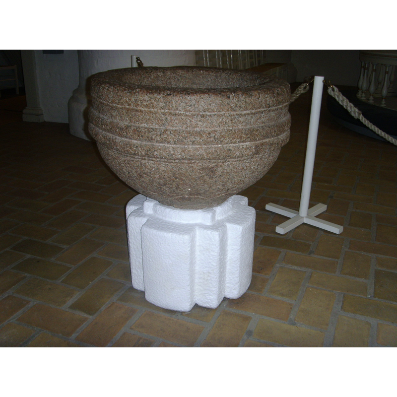 incised; at the bottom of the underbowl