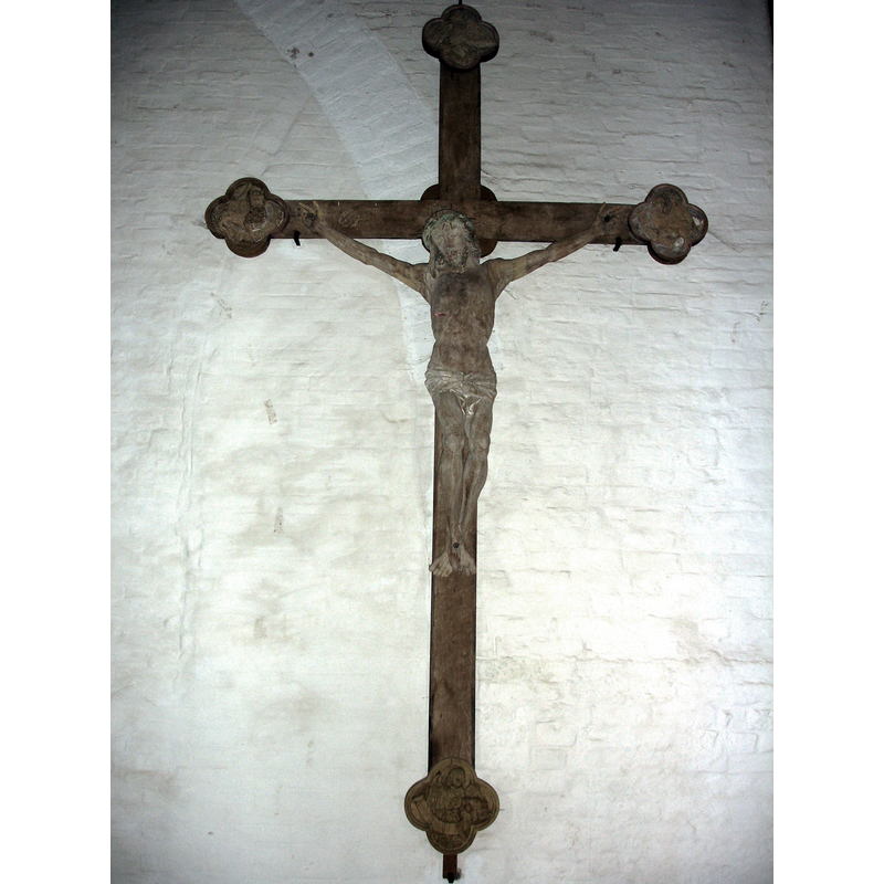 with the symbols of the Evangelists at the ends; 15thC?