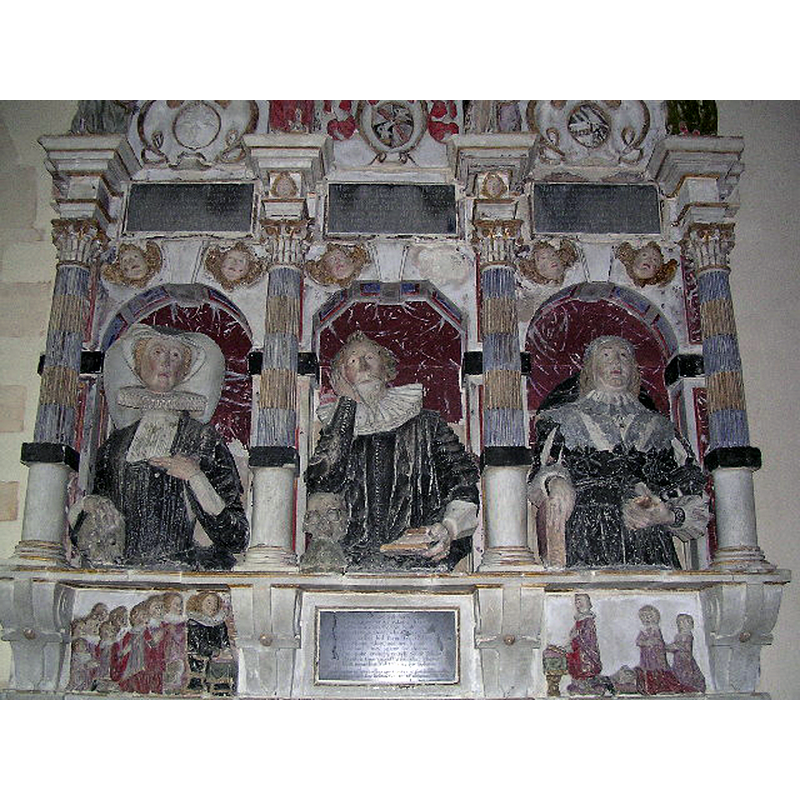 Photo caption: "Meysey Hampton church. Tomb of the de Meysey heiress, dated about 1310"