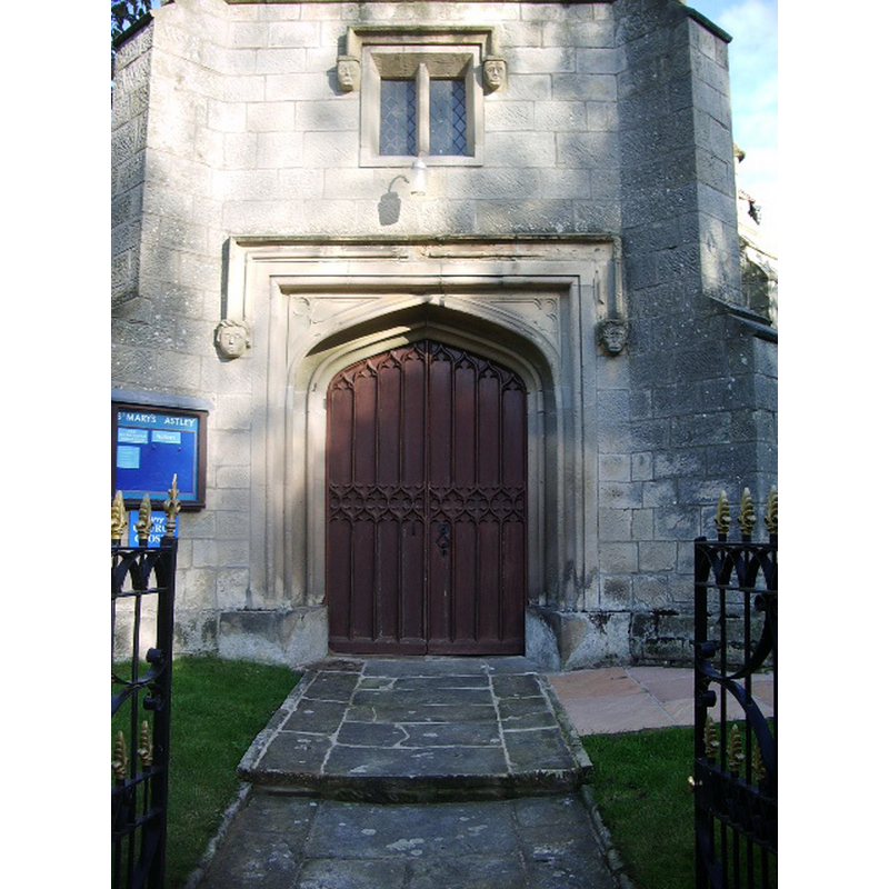 now the main entrance to the interior, but the tower is a Victorian addition