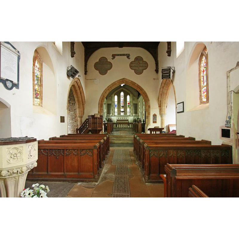 the modern font partially visible on the left [north] side