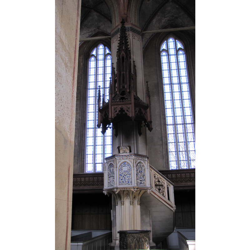 with the basin of the font showing in the foreground