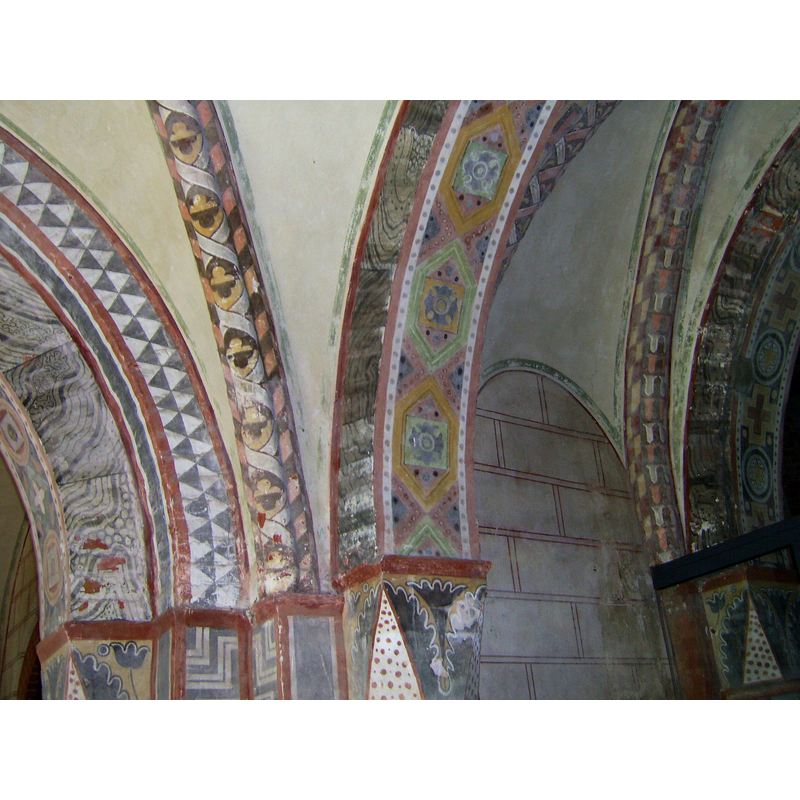 an example of the many mural paintings inside the church