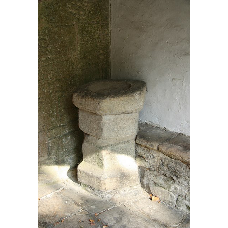 located in the south porch; appears to be a composite object