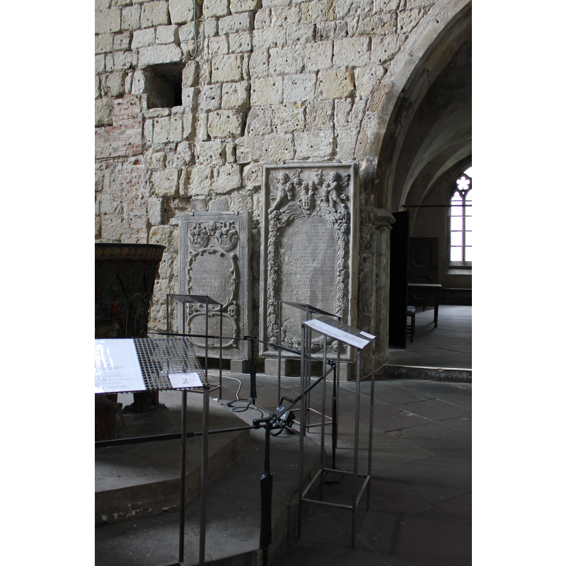the font, monuments, etc.