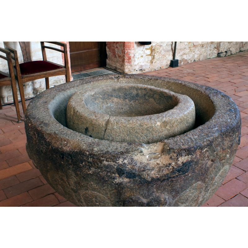 showing the second smaller basin inserted in it