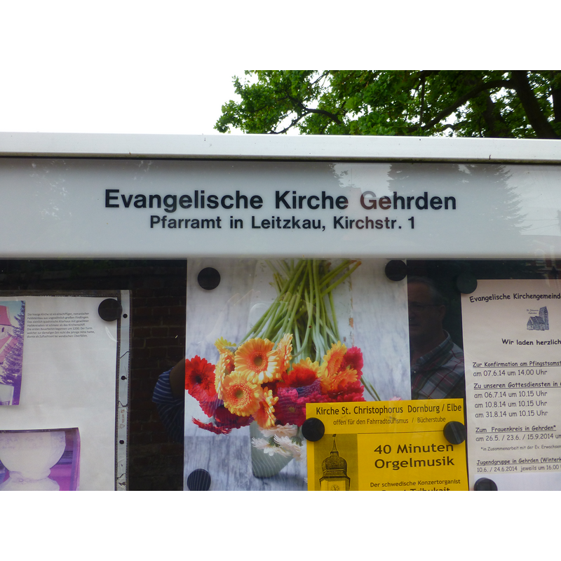 posted outside the church