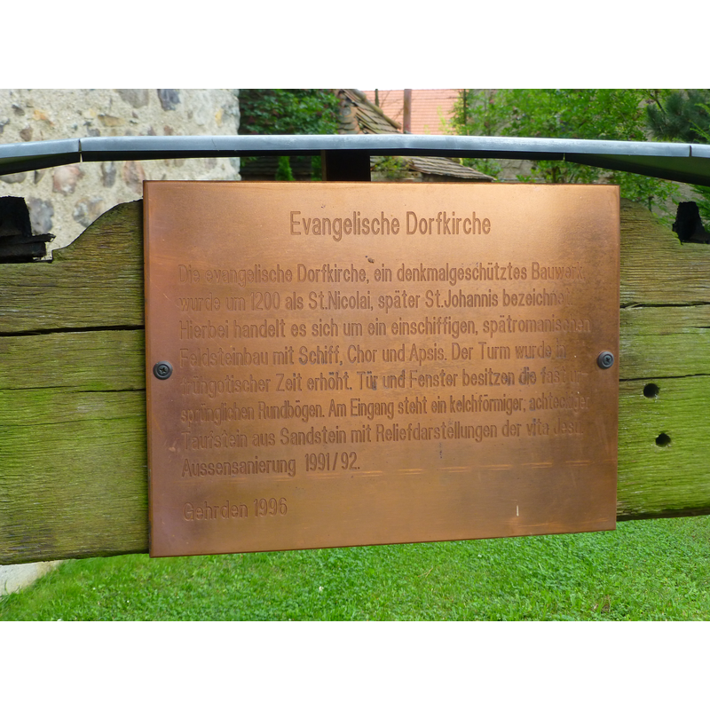 posted on the old stocks outside the church