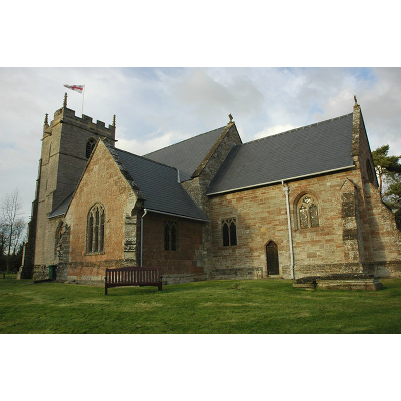 Source caption: "Inkberrow church is dedicated to St Peter. Much of the church was rebuilt during Georgian and Victorian times, the tower dates from the late 15th century"