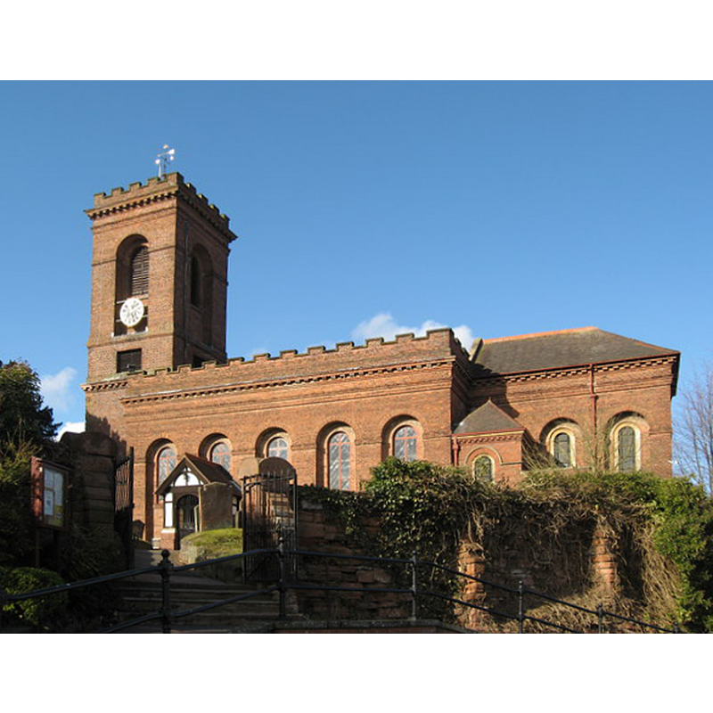 Source caption: "This church has been in the deanery of Kidderminster since the 13th Century. Tradition claims a Saxon church here. A priest of Wolverley is recorded in the Domesday Book (1086). A replacement church, then consisting of a new chancel and nave attached to the east side of a stone built tower of the earlier church, was consecrated on 20th September 1772."