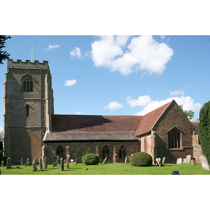 Source caption: "St. Peter's has developed over the centuries. The south transept (right) dates from the 12th century, the nave 14th century and the tower 15th century."