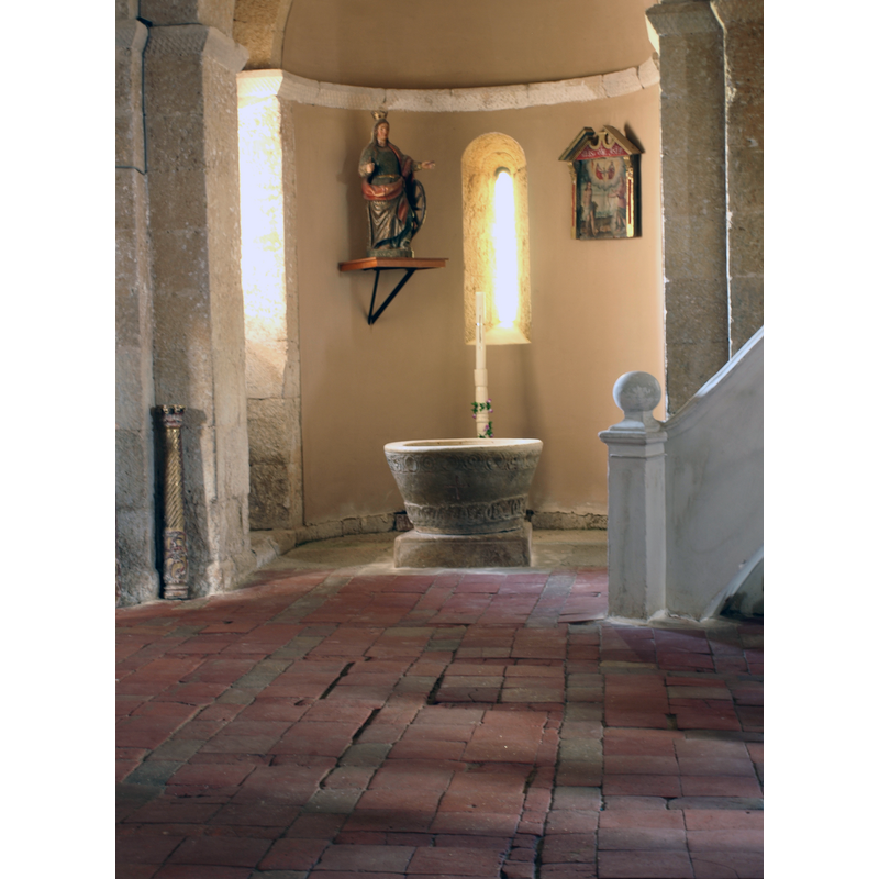 in the north apse [NB: orientation is approximate]