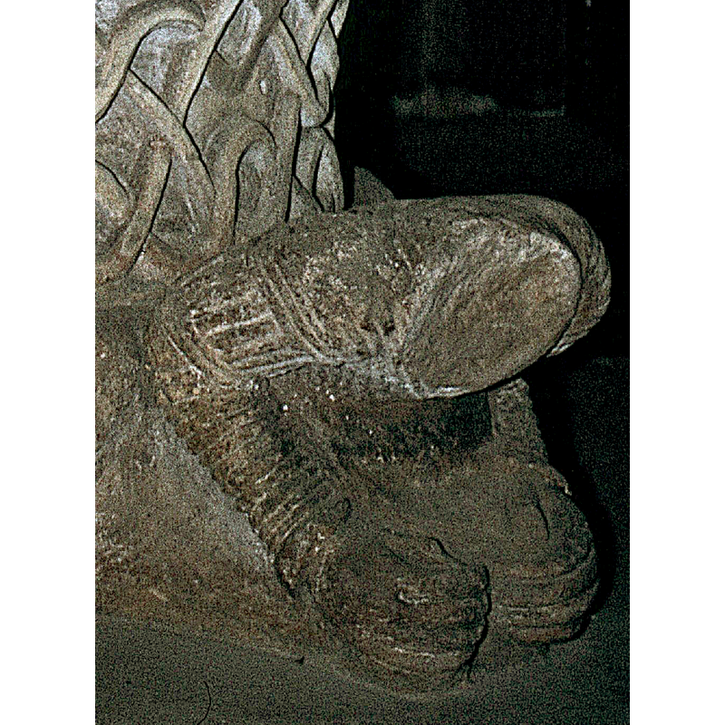 right view of one of the head-less torsos