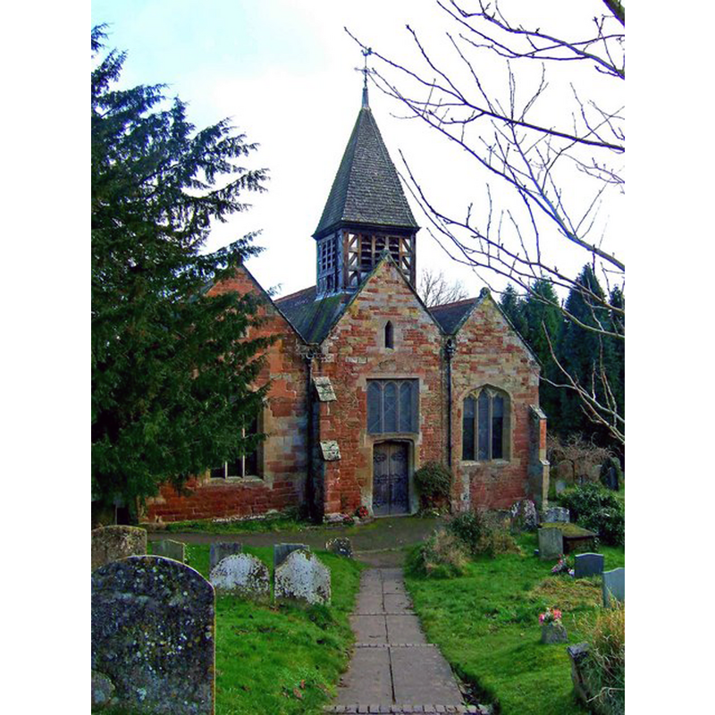 Source caption: "Like many old churches, different parts dates from different centuries. The original was Norman, but there are many later parts, and much rebuilding took place in the Victorian era, following a lightning strike in 1877."