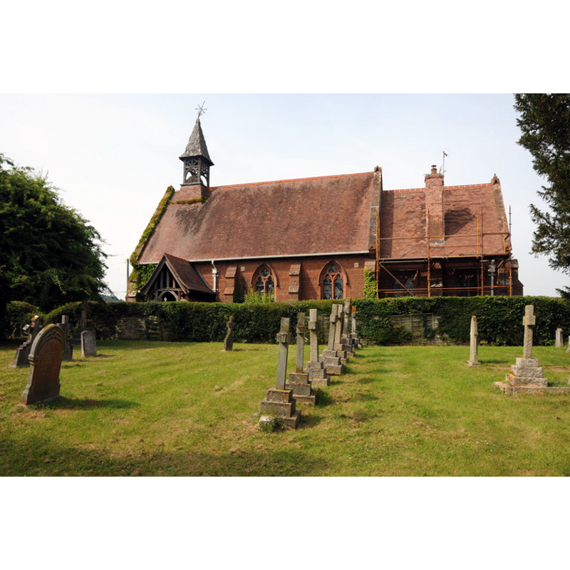 Source caption: "Lulsley church. The former Lulsley church which is now a private residence viewed here from the graveyard which is still in used."
