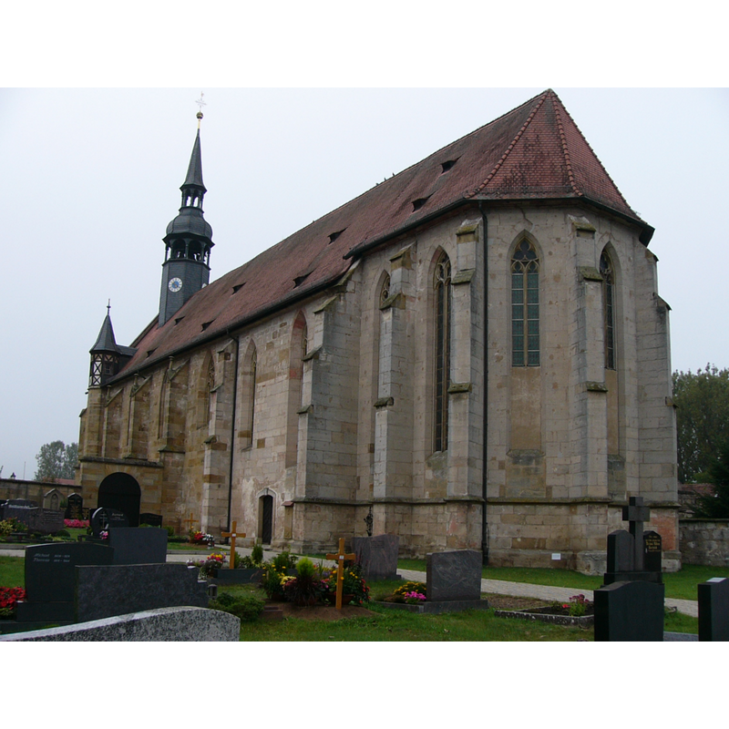 Source caption: "Klosterkirche Schlüsselau, heute Wallfahrtskirche"