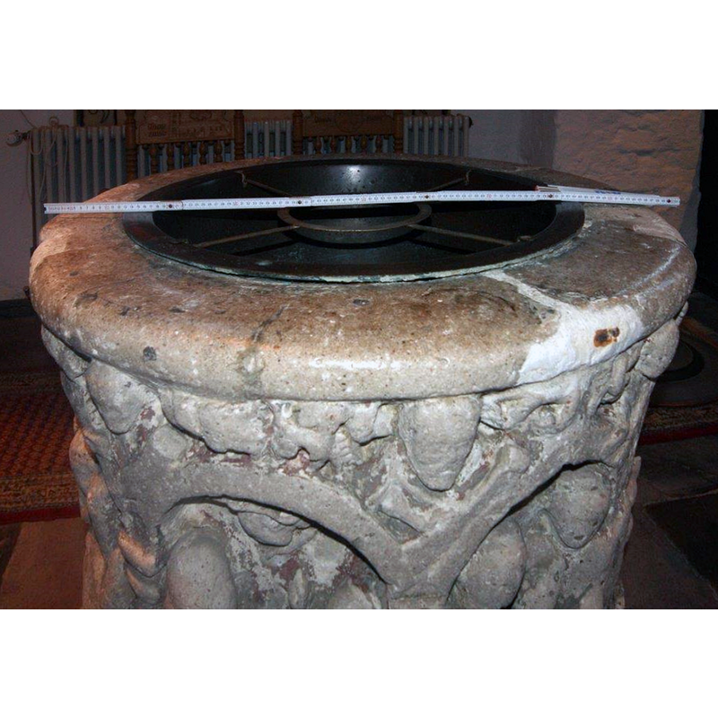 notice the cemented repairs and the metal staples from an old cover