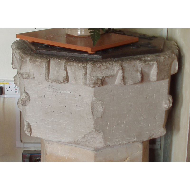 [cf. Font notes] -- the basin has been knocked about a bit