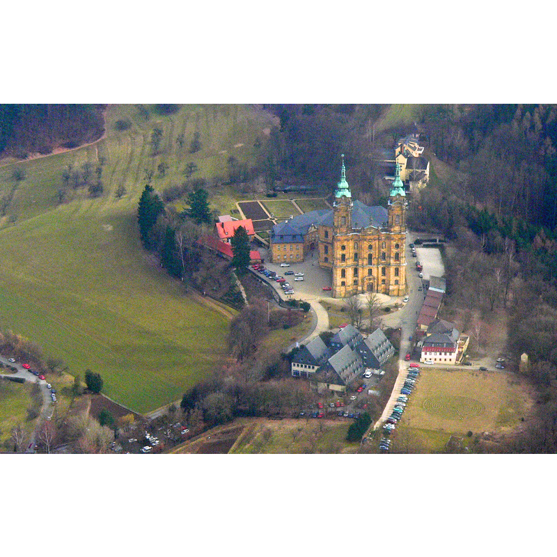 Source caption: "Klosterkirche Vierzehnheiligen bei Staffelstein, Oberes Maintal, Bayern"