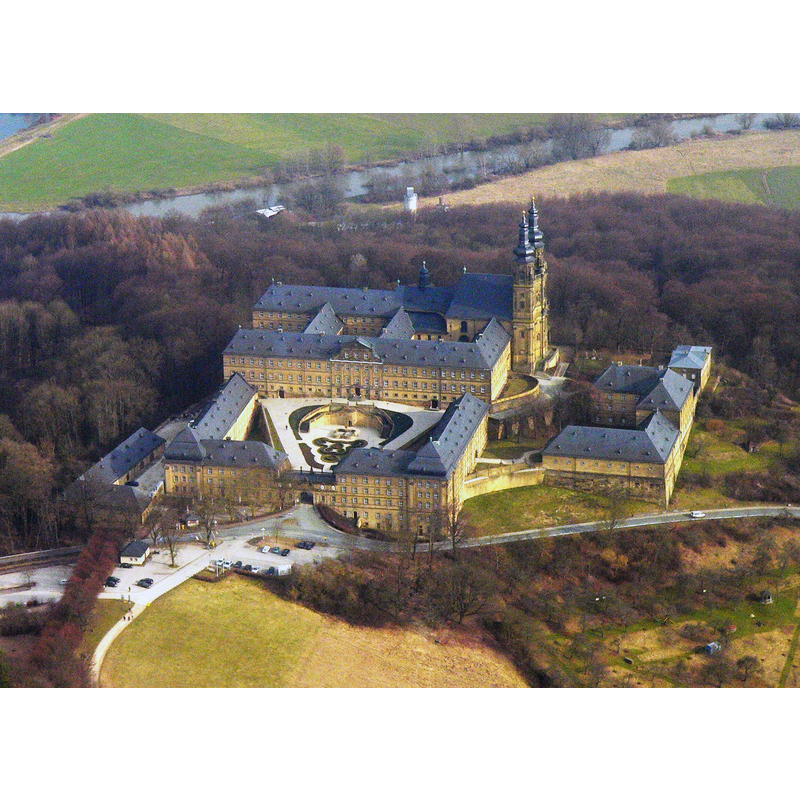 Source caption: "Kloster Banz bei Staffelstein, Oberes Maintal, Bayern"
