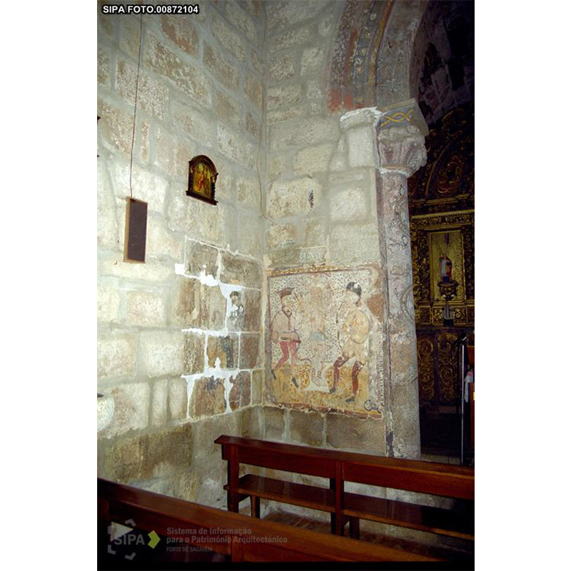 the mural painting depicts the martyrdom of St. Sebastian