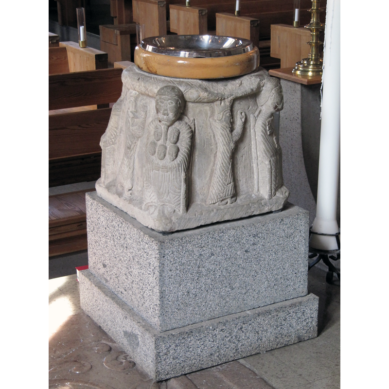 as set up in the chancel of the old church in 2010