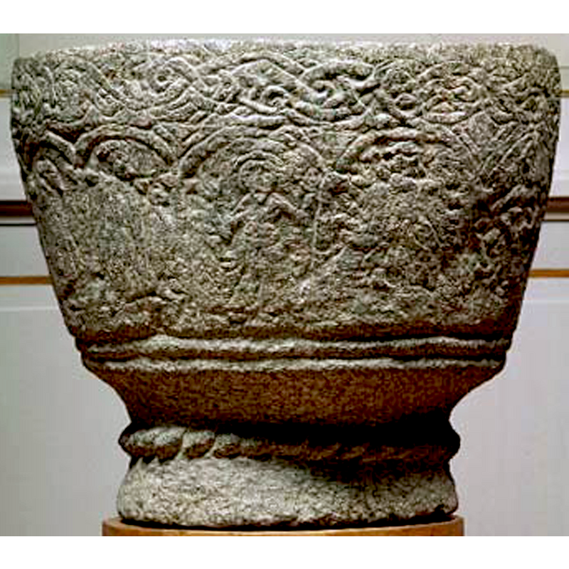 most of the arches are double; some of the arches do not have columnar support, but those that do have columns with capitals and bases, however schematic