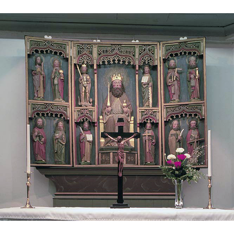 the medieval retable has survived