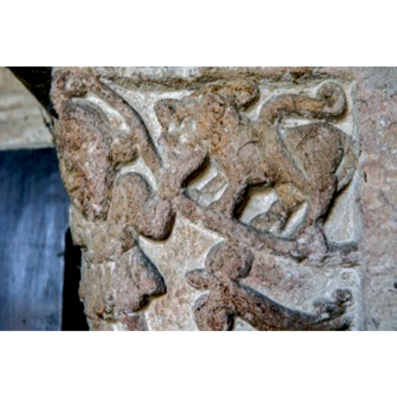 detail of the capital on the west side