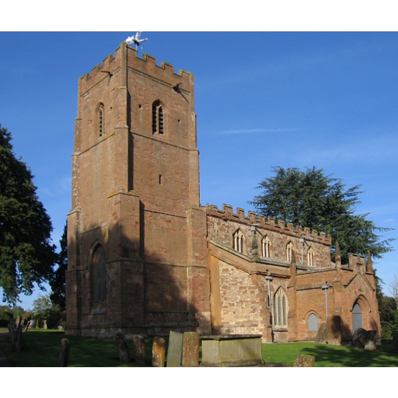 Source caption: "St Botolph's Church, Newbold-on-Avon. The church on the hill in the village, with the old canal tunnel leading under part of the churchyard."