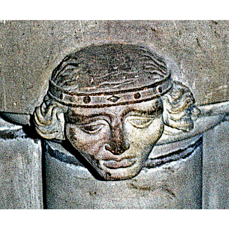 one of the four 19th-century re-carvings