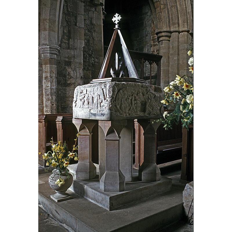 only the basin is original; the rest is a modern replacement