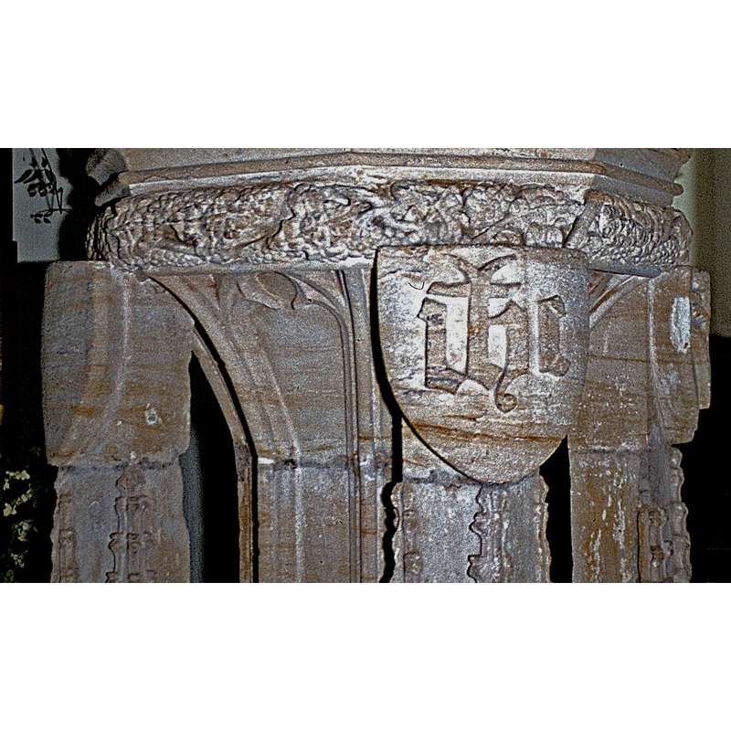 NE side of the font