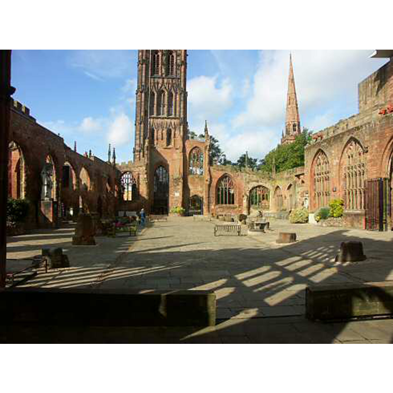 a recent view of the old cathedral ruins