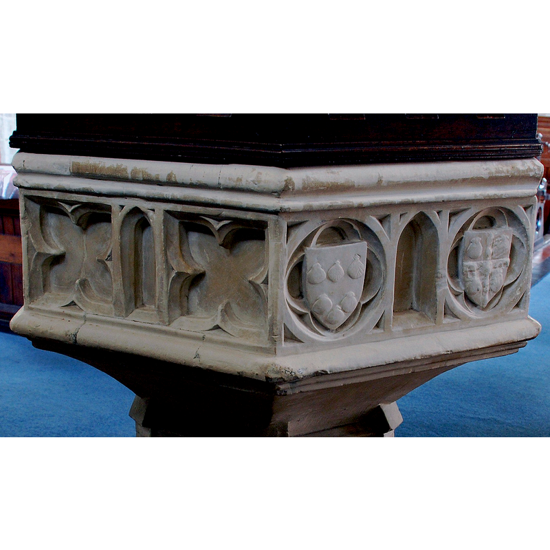 the shield on the right of the pair [cf. Font notes]